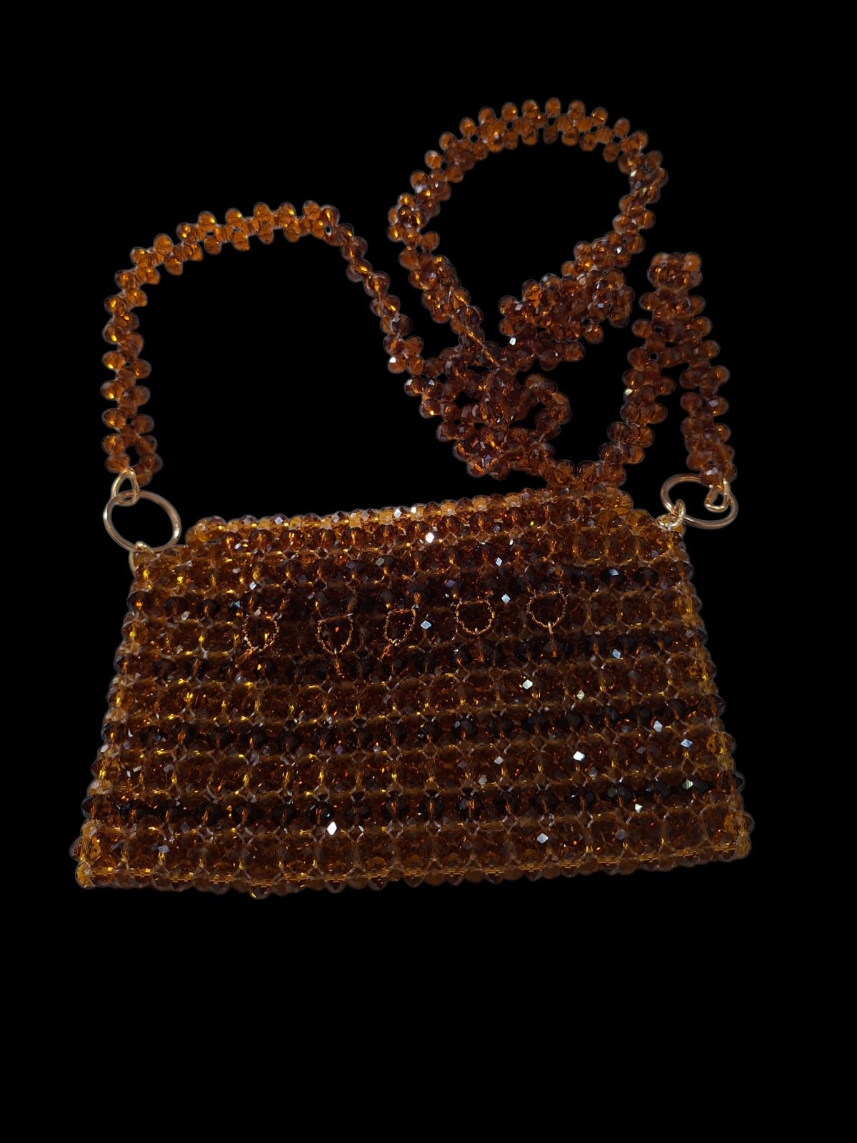 Bolsa Cristal Dourada